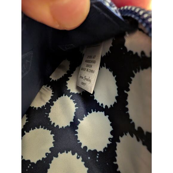 Vera Bradley RFID Grab & Go Wristlet Wallet Indo Navy Blue & White Paisley - Picture 3 of 4